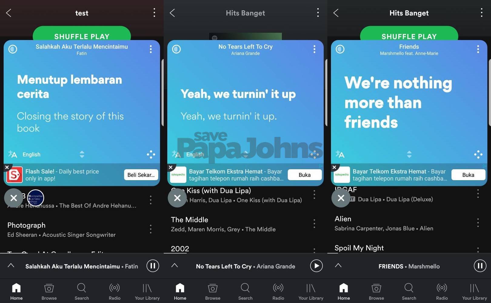 spotify premium mod lirik